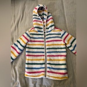 VGUC Hanna Andersson striped marshmallow jacket size 6-7/120